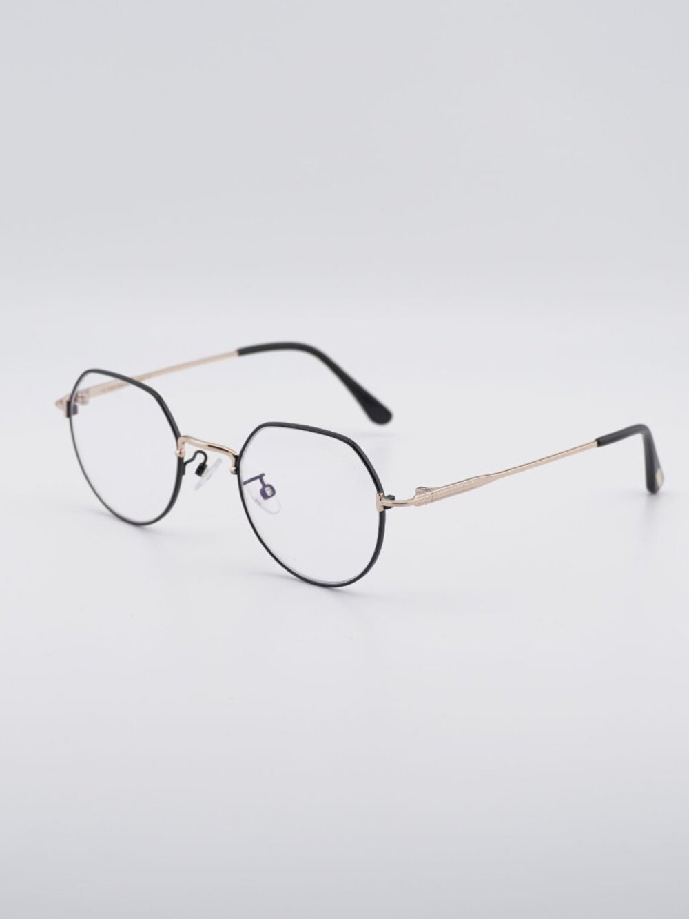 Tom Ford FT5789-K-B 001 Eyeglasses Black/Gold 48mm Round Frame